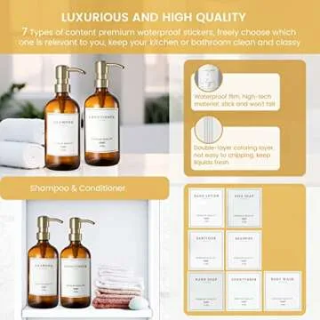 Glass Soap Dispenser Set for Kitchen Sink & Bathroom