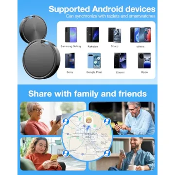 Air Tags for Android - 4 Pack with 2 Year Battery Life