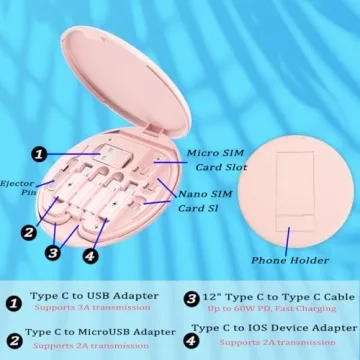 Multi USB Charging Adapter Cable Kit - Fast Charge & Data Transfer