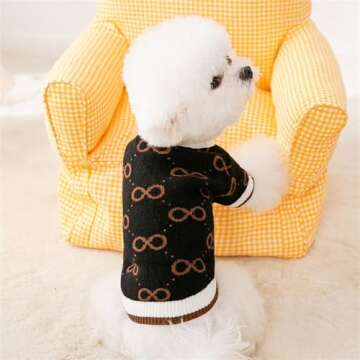BOKOU Luxury Dog Sweater for Small Dogs Cozy Wear