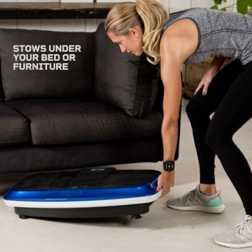 LifePro Hovert 3D Vibration Plate Machine - Dual Motor Oscillation, Lateral + 3D Motion Viberation Platform Machine - Full Whole Body Vibrarating Machine for Home Exercise & Fitness (Blue)