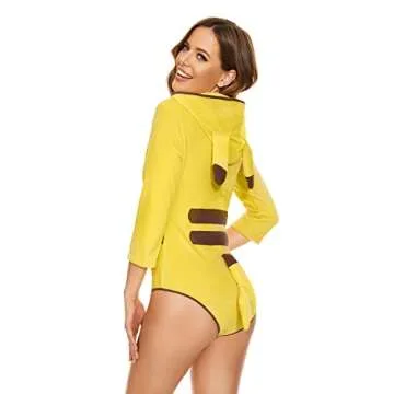 Stylish Womens Yellow Squirrel Cotton Romper for Fun Occasions