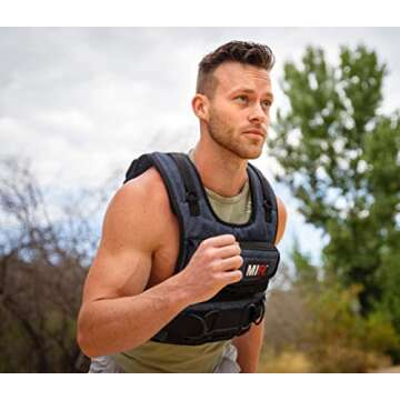 MiR Air Flow Adjustable Weighted Vest, 20 lb