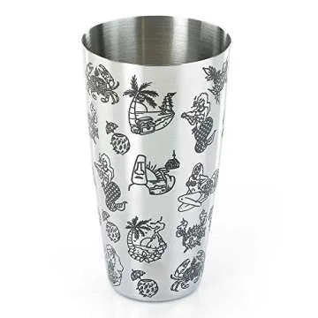 Barfly Cocktail Tin, Large 28 oz (828 ml), Stainless Steel, Tiki