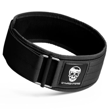Gymreapers Quick Locking Weightlifting Belt for Bodybuilding, Powerlifting, Cross Training - 4 Inch ...