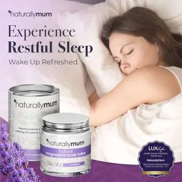 NaturallyMum - Magnesium Body Lotion [NATURAL & VEGAN] - Topical Magnesium Chloride Cream Lotion Sup...