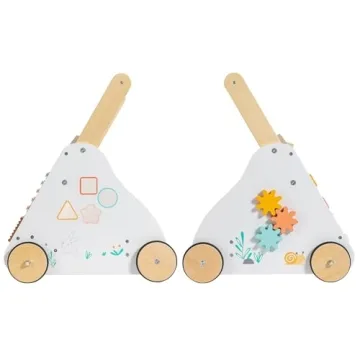 Twefex Wooden Baby Walker with Music and Adjustable Speed