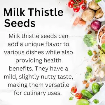 Herbs Botanica Milk Thistle Herb Seeds 100% Natural Cardo Mariano Semillas for Herbal Tea, Tinctures...