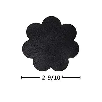Nippleless Cover, 20 Pairs Nipple Covers Self-Adhesive Disposable Bra Gel Petals Pad Pasties (Beige 10 Pairs + Black 10 Pairs)