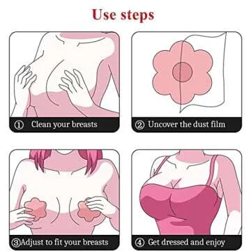 Nippleless Cover, 20 Pairs Nipple Covers Self-Adhesive Disposable Bra Gel Petals Pad Pasties (Beige 10 Pairs + Black 10 Pairs)