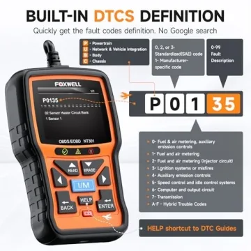 Foxwell NT301 OBD2 Scanner with Live Data & Easy Use