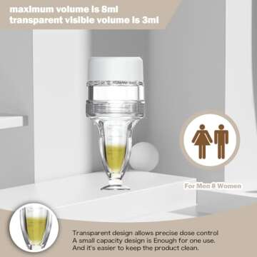 Scalp Massager Comb and Minoxidil Applicator Bottle for Hair Growth, Follicle Care and Thinning Hair Loss Treatment (White)