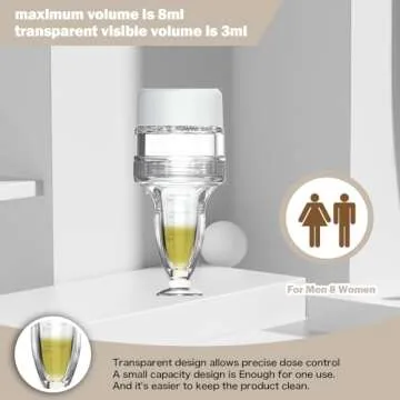 Scalp Massager Comb and Minoxidil Applicator Bottle for Hair Growth, Follicle Care and Thinning Hair Loss Treatment (White)