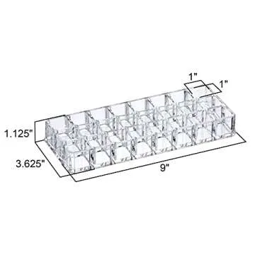 Amazing Abby 24-Slot Acrylic Lipstick Organizer Pack
