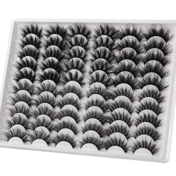 30 Pairs 20MM False Eyelashes by ALICE - 6 Styles of Fluffy Faux Mink Multipack