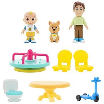 CoComelon Deluxe Pop n' Play House - Transforming Playset - Features JJ, JJ’s Dad, Bingo The Puppy...