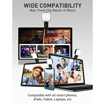 ACNCTOP 64 LED Rechargeable Selfie Light for Perfect Lighting