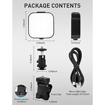 ACNCTOP 64 LED Rechargeable Selfie Light for Perfect Lighting