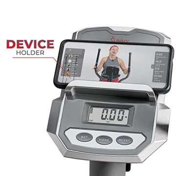 Sunny Health & Fitness Essentials Series Smart Elliptical Trainer with Exclusive SunnyFit® App Enhanced Bluetooth Connectivity - SF-E322002