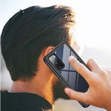 LeYi for Samsung Galaxy S20 FE 5G Case, Samsung S20 FE 5G Case with 2 Tempered Glass Screen Protector (Not Fit S20), Full Body Protective Bumper Shockproof Clear Phone Case for S20 FE, Black/Clear