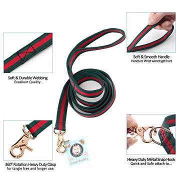 Premium Dog Leash with Luxury Style, Soft Durable Dog Leashes, Walking Training Leash for Small Medium Big Large Dogs
