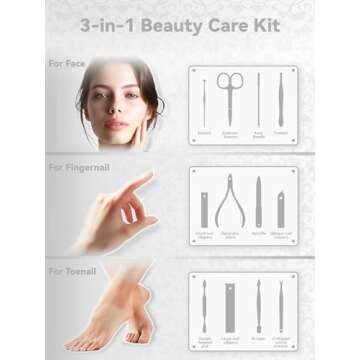 Wesdut [Military-Grade] Nail Care Kit [2025 Most Sharp and Strong Manicure Set] with Nail Clippers Cuticle Trimmer Tweezers File and Travel Case – Professional Tools for Home Travel or Gifts