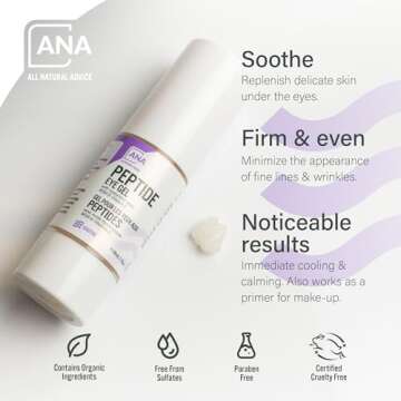Peptide Eye Gel: Natural & Organic Under Eye Treatment