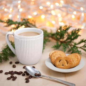 HomeElves White Coffee Mugs Set of 6 - Elegant & Durable