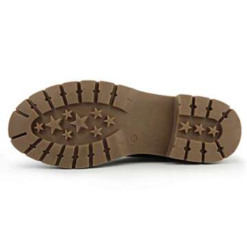 Hawkwell Women's Slip On Chunky Heel Ankle Chelsea Boot,Black PU,5 M US