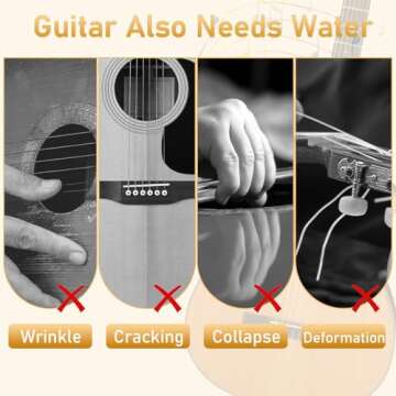 GUITTO Guitar Humidifier Acoustic Soundhole Cover, 2 in 1 Humidity GHD-04