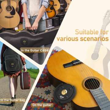 GUITTO Guitar Humidifier Acoustic Soundhole Cover, 2 in 1 Humidity GHD-04