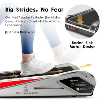 Compact Ego Fit Walker Pro M1 Under Desk Treadmill for Home