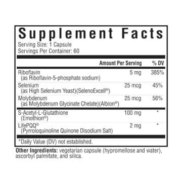 Seeking Health Optimal Glutathione Plus - Immune Support & Detox (60 Capsules)