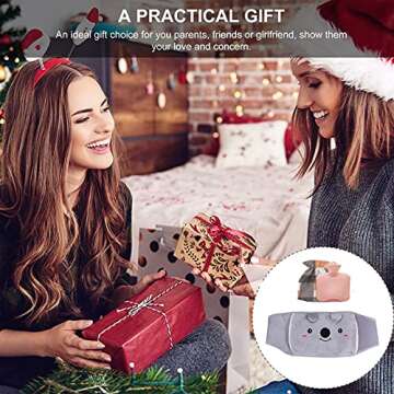 Hot Water Bag, Hot Water Bottle wtih Cover, 1L Rubber Warm Hot Water Bottles Pouch with 130cm Long Soft Waist Cover for Neck, Shoulder, Back, Hand, Legs and Period Pain Relief