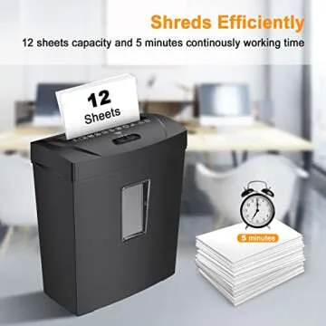 Bonsaii Paper Shredder with Overheat Protection for Home Use