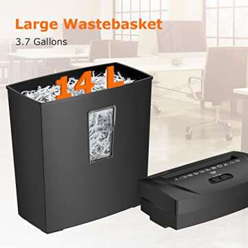 Bonsaii Paper Shredder for Home Use, 12 Sheet Crosscut Shredder for Home Office with Jam Proof and Overheated Protection, Shreds Document/Credit Card/Staples/Clips, ETL Certification (C170-C)