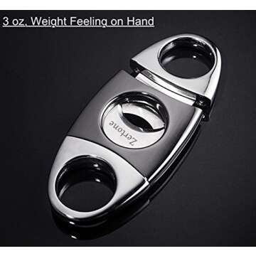Cigar Cutter Guillotine Stainless Steel Double Blade, 23mm Max. Cigar Diameter Guillotine Cigar Cutt...