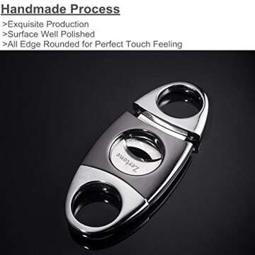 Premium Stainless Steel Cigar Cutter for Aficionados