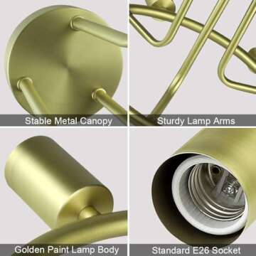 DLLT 6-Light Semi Flush Mount Ceiling Light Fixture