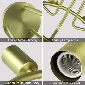 DLLT 6-Light Semi Flush Mount Ceiling Light Fixture