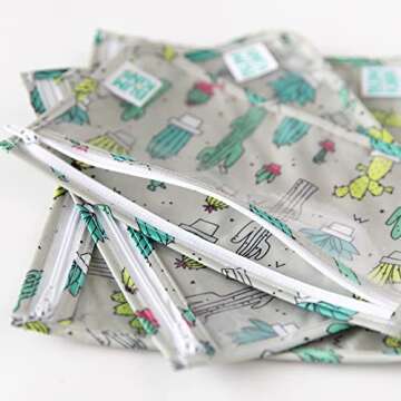 Bumkins Travel Bag, Toiletry, TSA Approved Pouch, Zip Bag, Quart Size Airline Compliant, Clear-Sided...