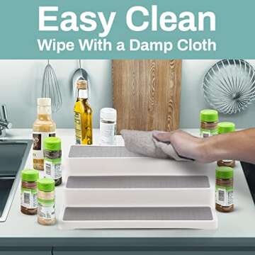 Home Intuition 3 Tier 14 inch Non-Skid Spice Rack Kitchen Pantry Organizer