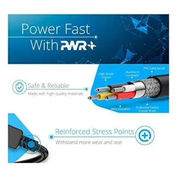 Universal 2-Slot Power Cord for TVs & Laptops 6ft