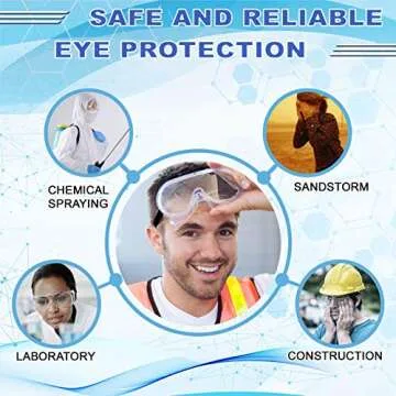 VAKKER Safety Goggles FDA Registered Anti-Fog Eye Protection