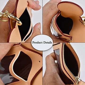 BUUFAN Chic Beige Travel Neck Pouch for Students