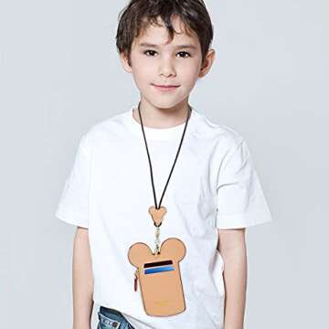 BUUFAN Chic Beige Travel Neck Pouch for Students