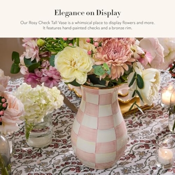 Stunning MacKenzie-Childs Tall Enamel Vase for Home Decor