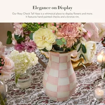 Stunning MacKenzie-Childs Tall Enamel Vase for Home Decor