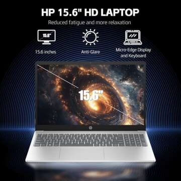 HP 15.6" HD Laptop with Intel N200 and 16GB RAM