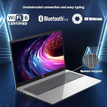 HP 15.6" HD Laptop with Intel N200 and 16GB RAM